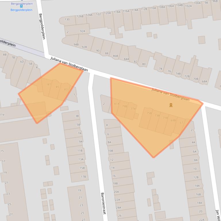Kaart van postcodegebied 3051CD.