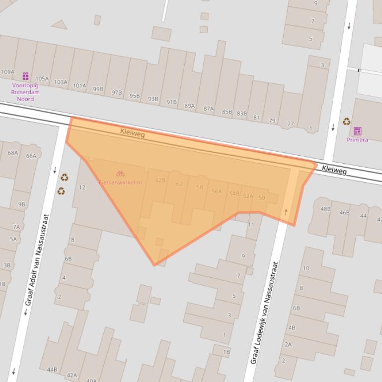 Kaart van postcodegebied 3051GT.