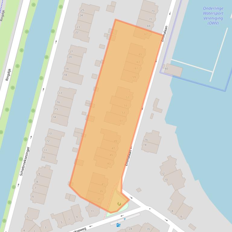 Kaart van postcodegebied 3051JD.