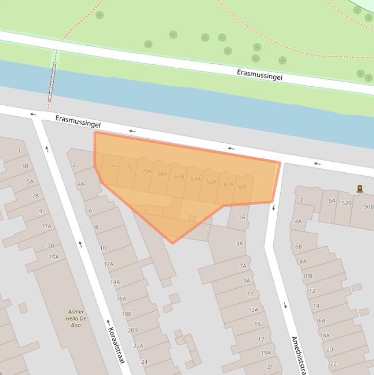 Kaart van postcodegebied 3051KJ.