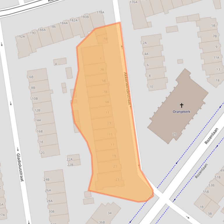 Kaart van postcodegebied 3051LA.