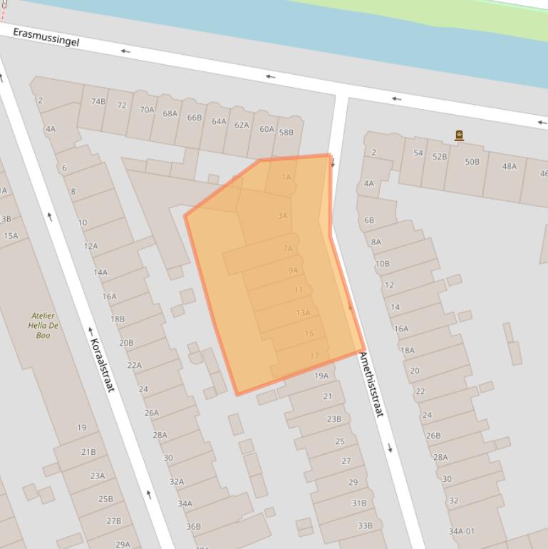 Kaart van postcodegebied 3051VA.
