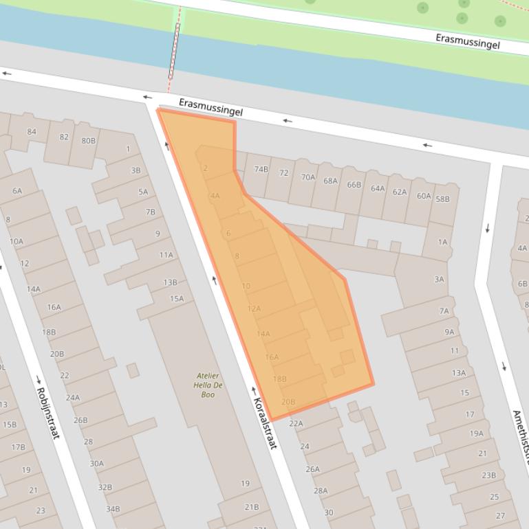 Kaart van postcodegebied 3051VH.