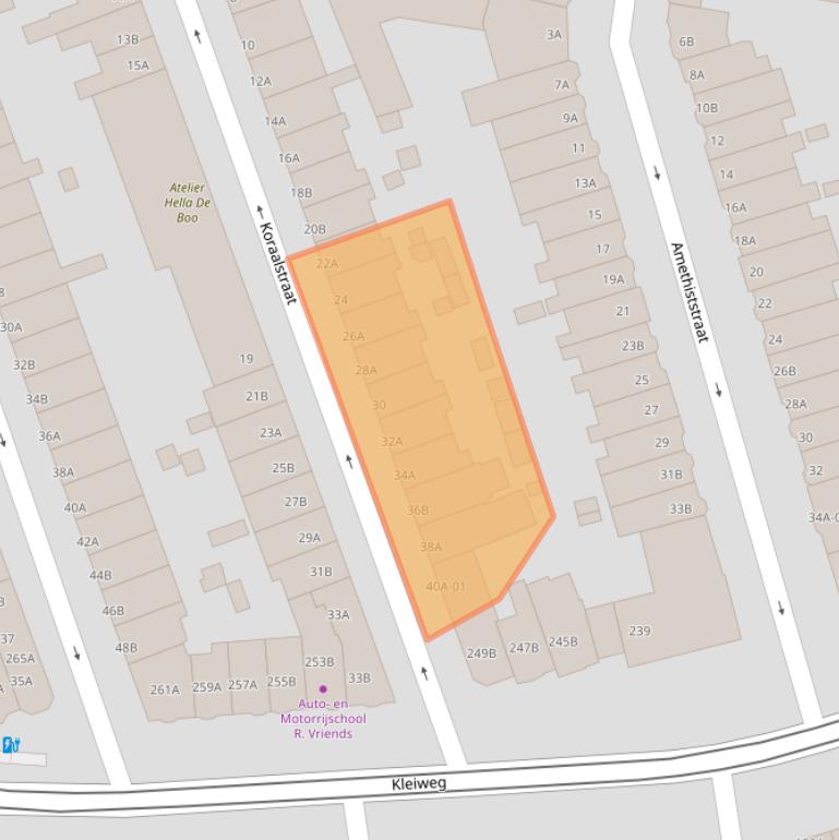Kaart van postcodegebied 3051VJ.