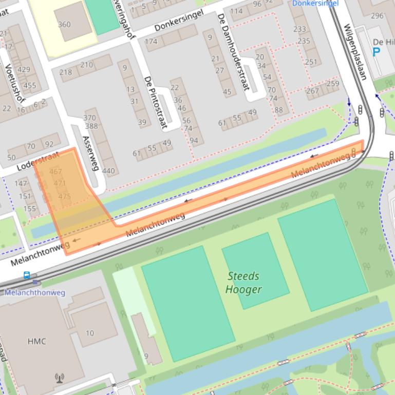 Kaart van postcodegebied 3052AD.