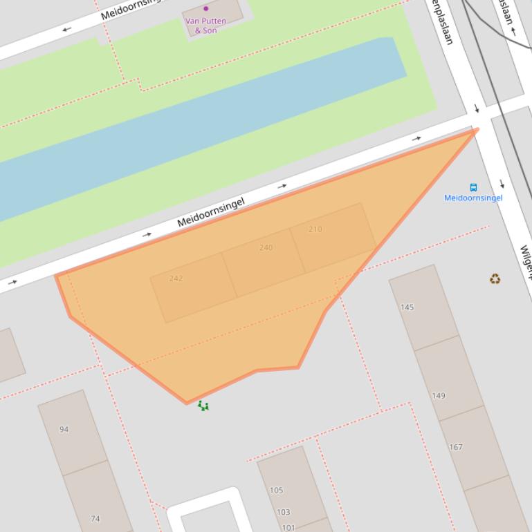 Kaart van postcodegebied 3052BW.