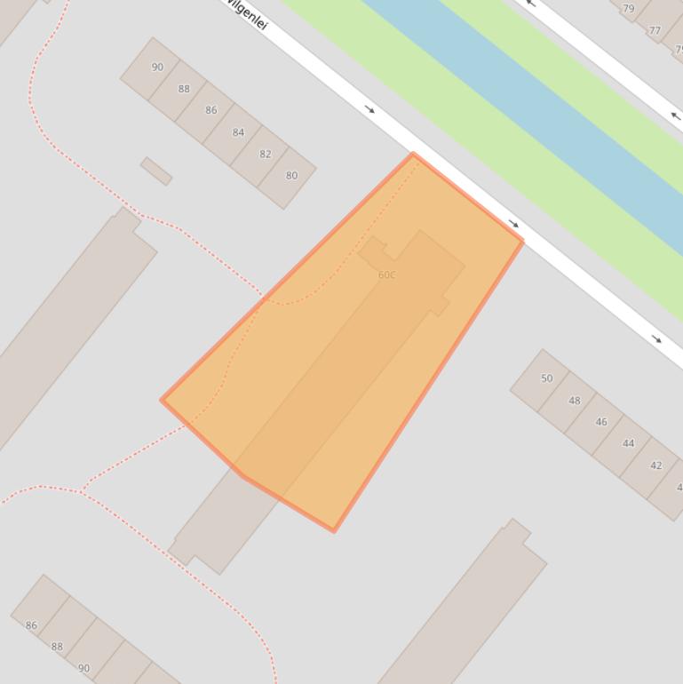 Kaart van postcodegebied 3052CG.