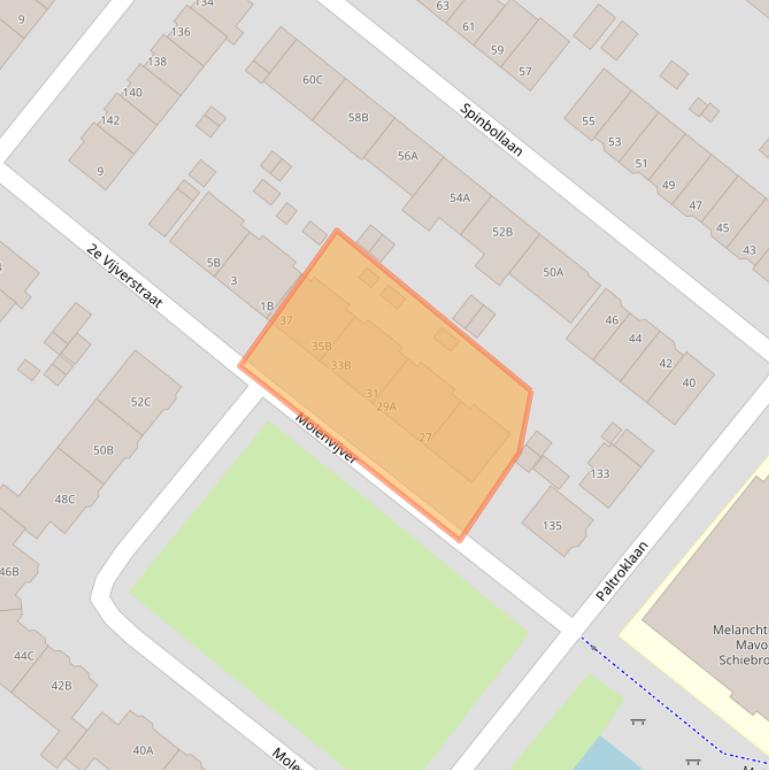 Kaart van postcodegebied 3052HB.