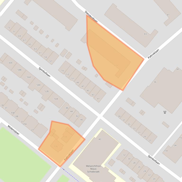 Kaart van postcodegebied 3052HJ.