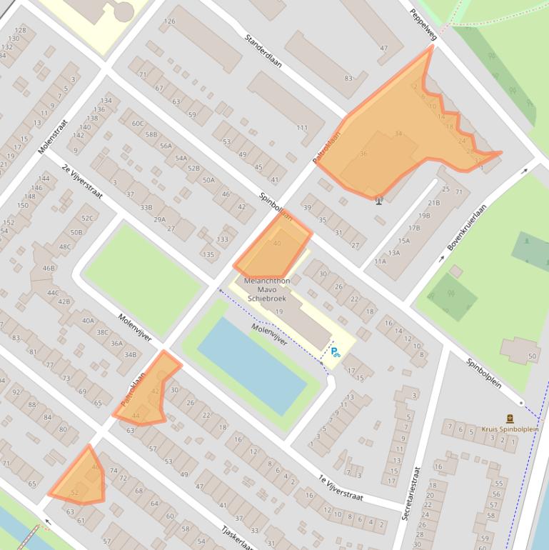 Kaart van postcodegebied 3052HK.