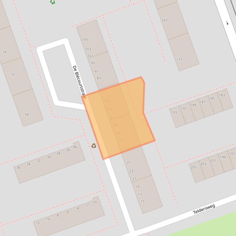 Kaart van postcodegebied 3052NB.