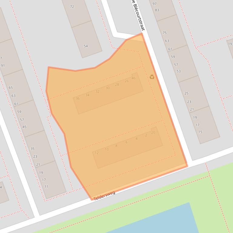 Kaart van postcodegebied 3052ND.
