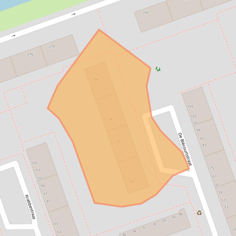 Kaart van postcodegebied 3052NE.