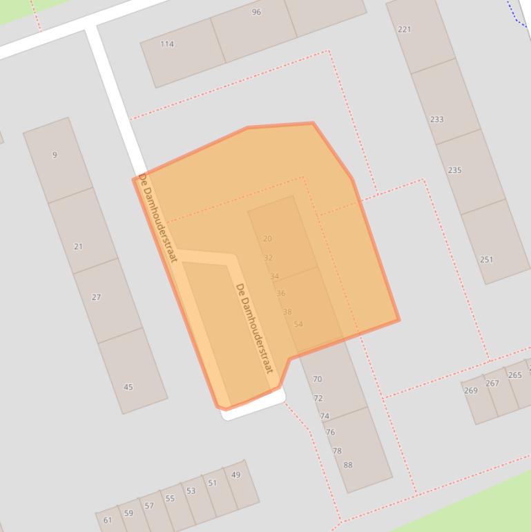 Kaart van postcodegebied 3052NJ.