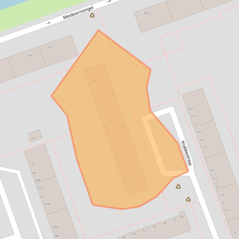 Kaart van postcodegebied 3052NV.