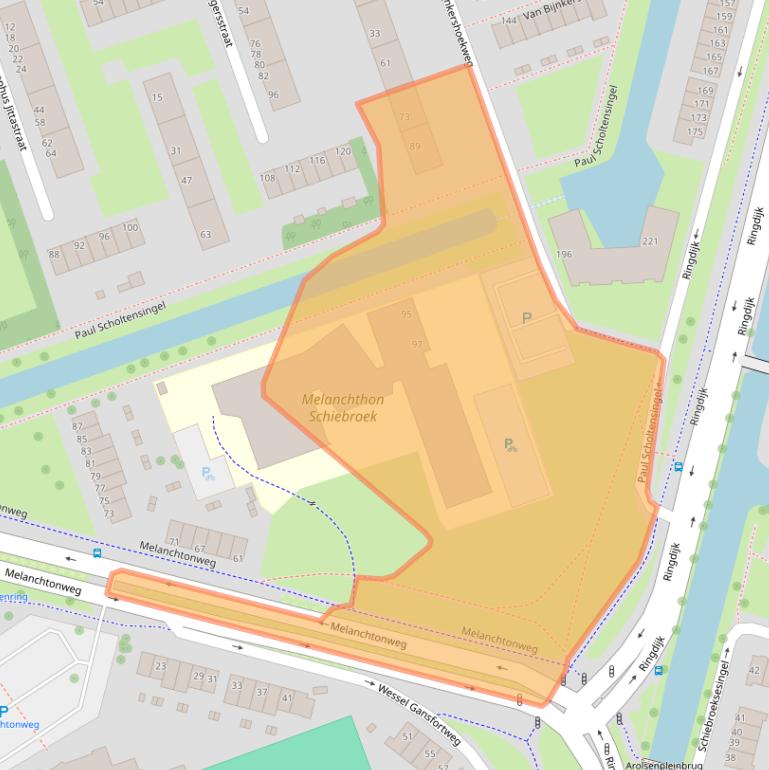 Kaart van postcodegebied 3052PB.