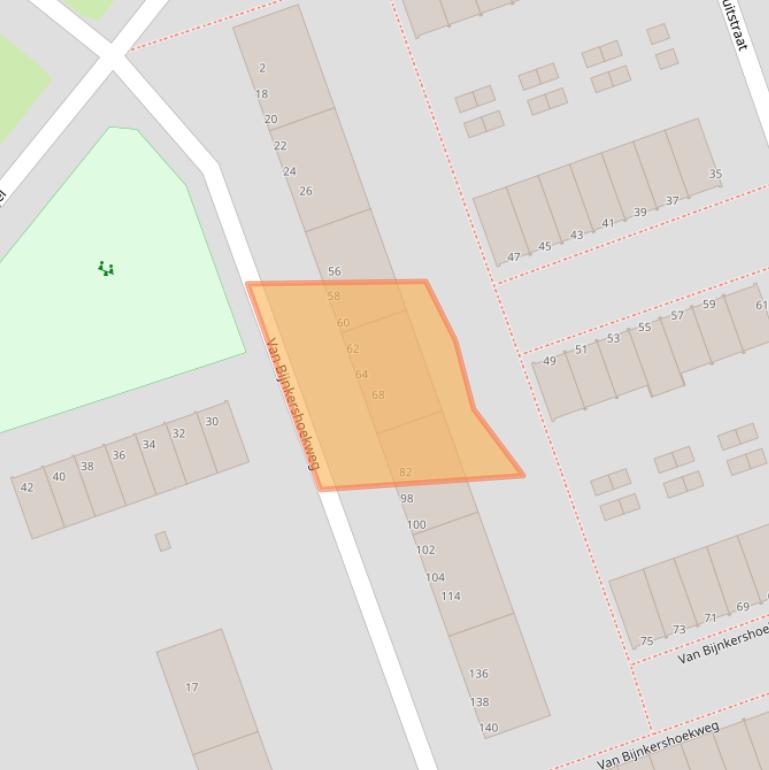 Kaart van postcodegebied 3052PD.