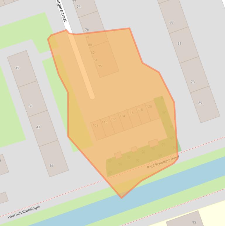 Kaart van postcodegebied 3052PZ.