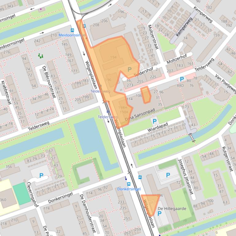 Kaart van postcodegebied 3052SL.