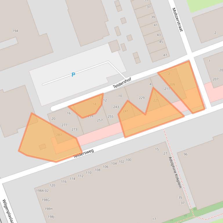 Kaart van postcodegebied 3052TA.