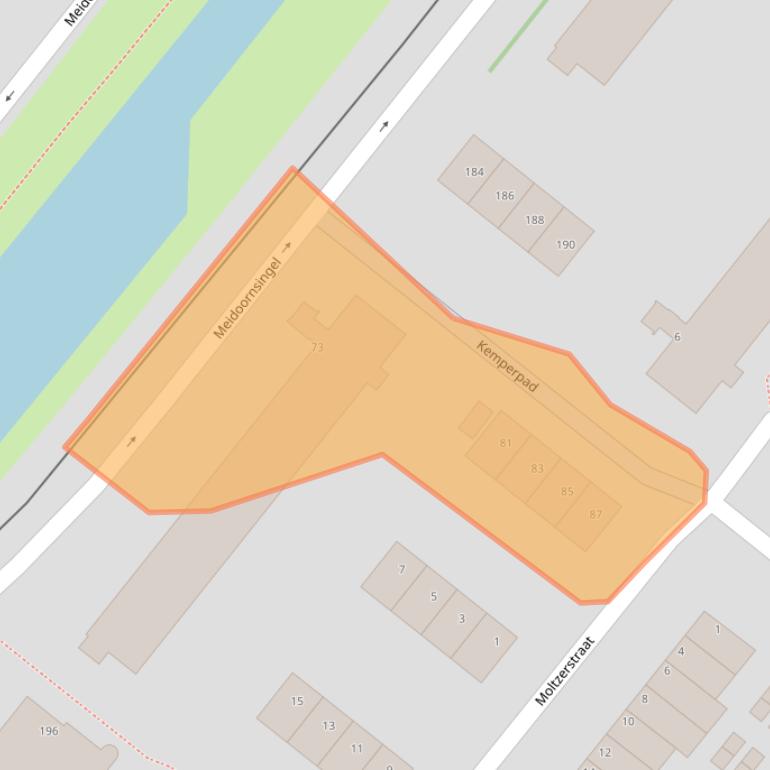 Kaart van postcodegebied 3052VR.