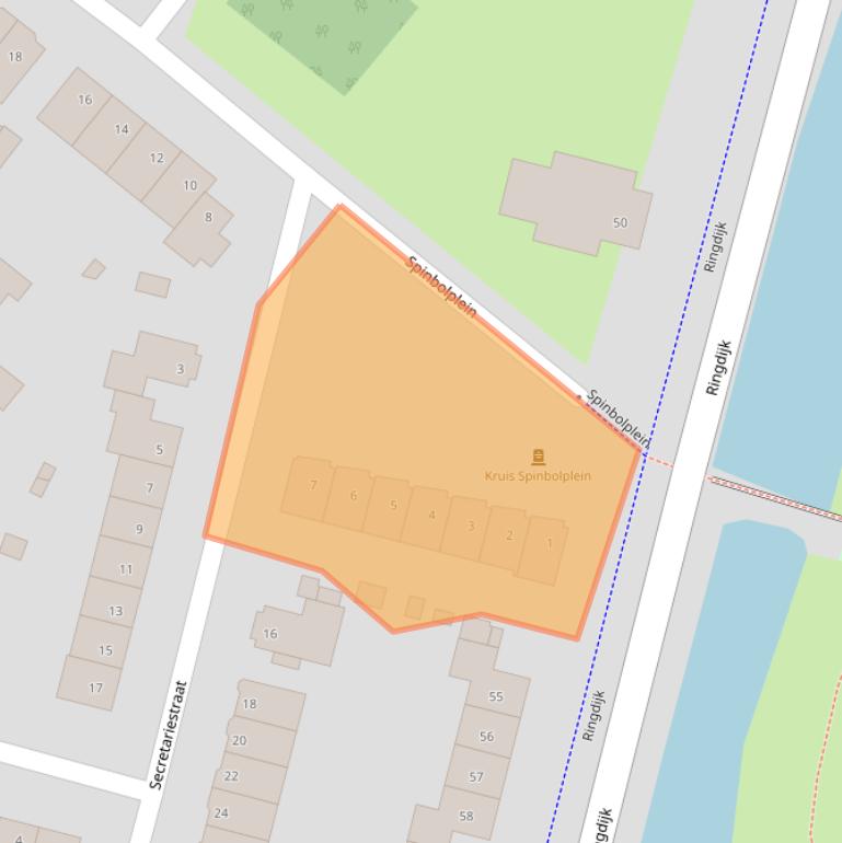 Kaart van postcodegebied 3052XS.