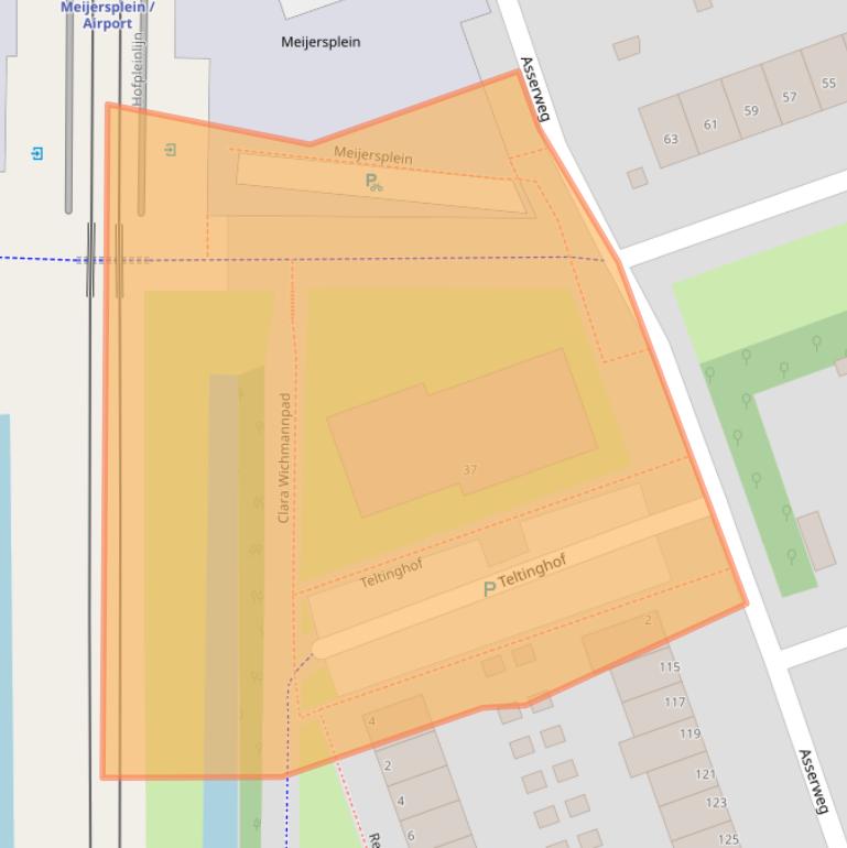 Kaart van postcodegebied 3053AP.