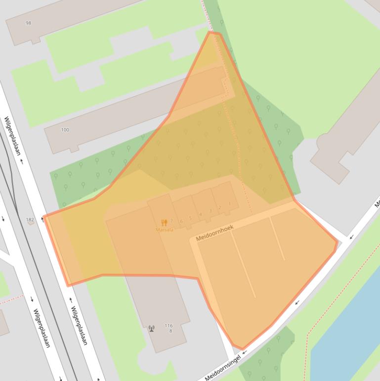 Kaart van postcodegebied 3053BA.