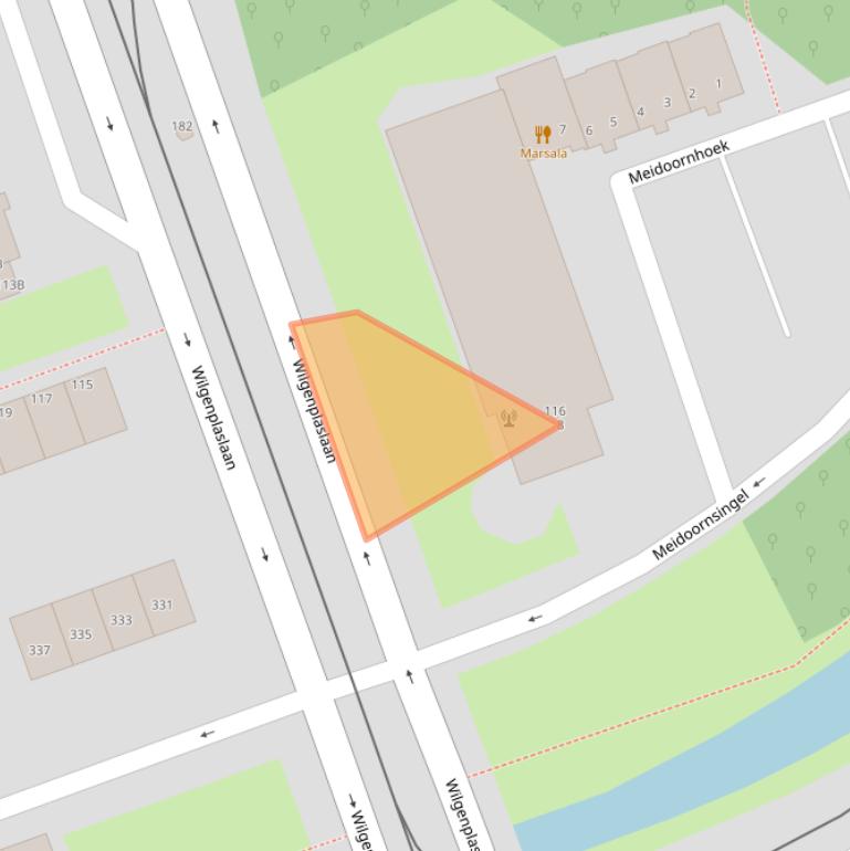 Kaart van postcodegebied 3053BE.