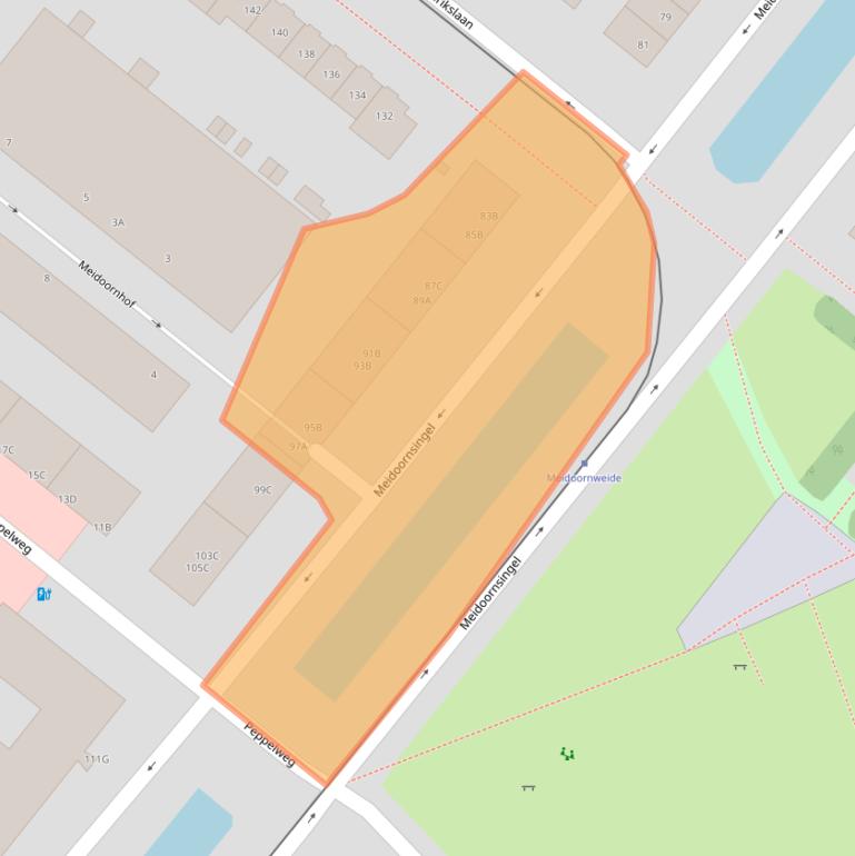 Kaart van postcodegebied 3053BL.