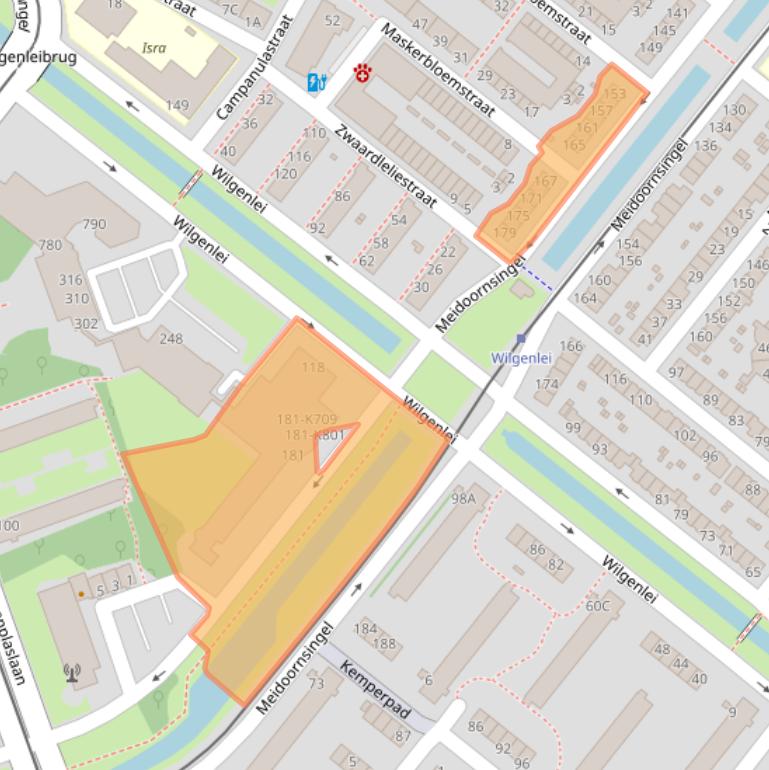 Kaart van postcodegebied 3053BP.