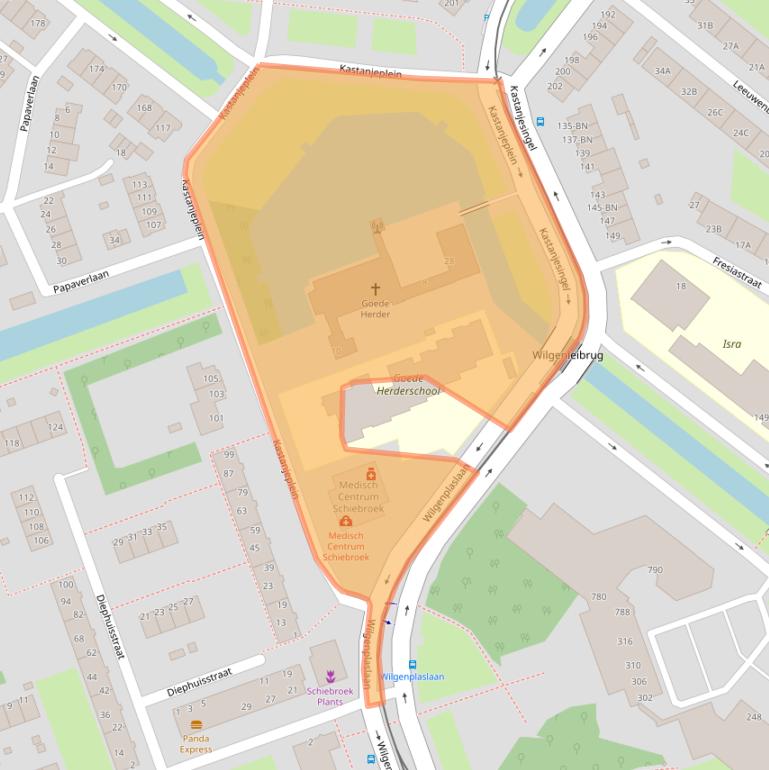 Kaart van postcodegebied 3053CD.