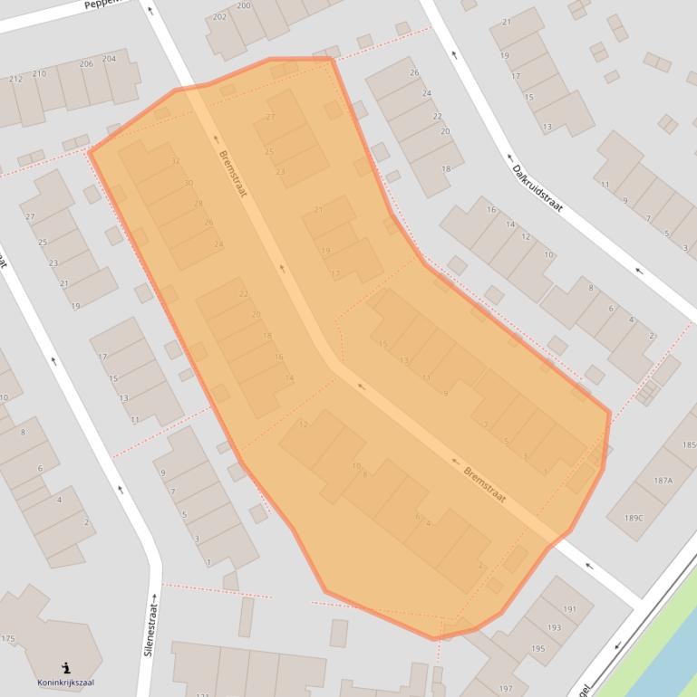 Kaart van postcodegebied 3053DC.