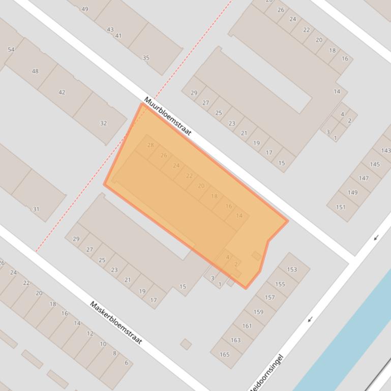 Kaart van postcodegebied 3053EJ.