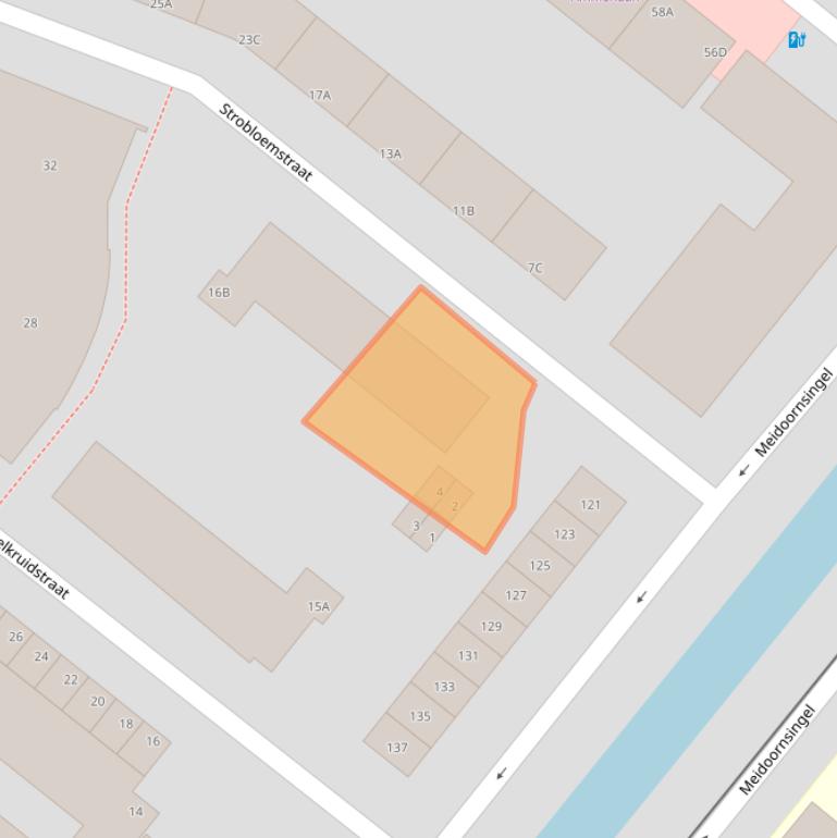 Kaart van postcodegebied 3053EW.