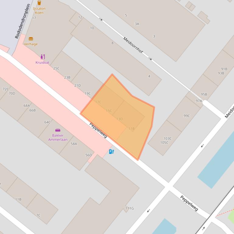 Kaart van postcodegebied 3053GA.