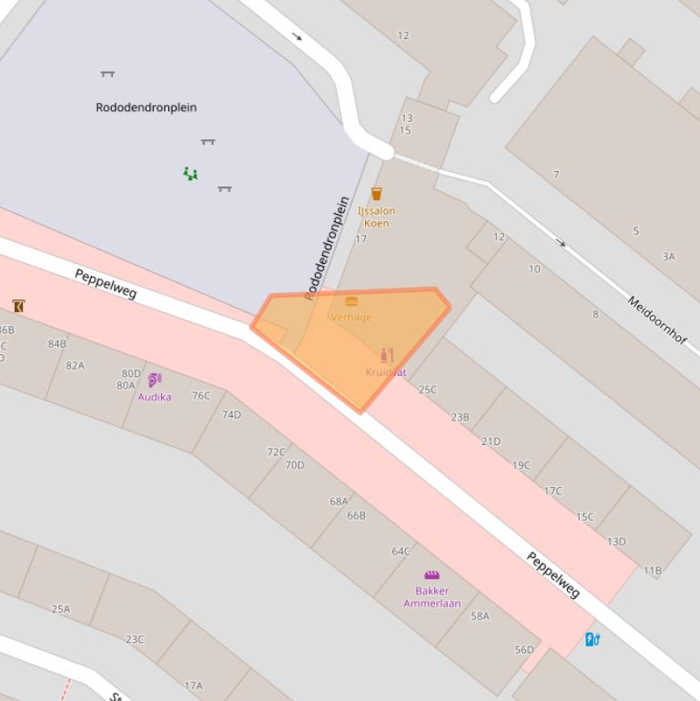 Kaart van postcodegebied 3053GC.