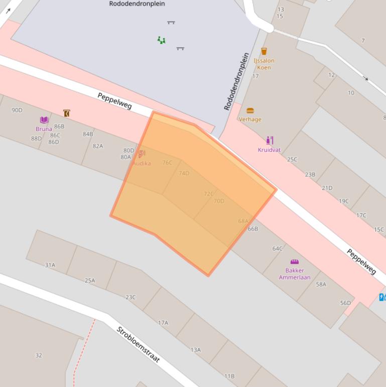 Kaart van postcodegebied 3053GN.