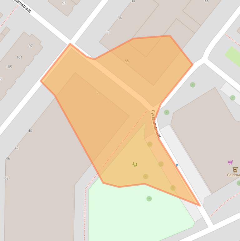 Kaart van postcodegebied 3053HD.