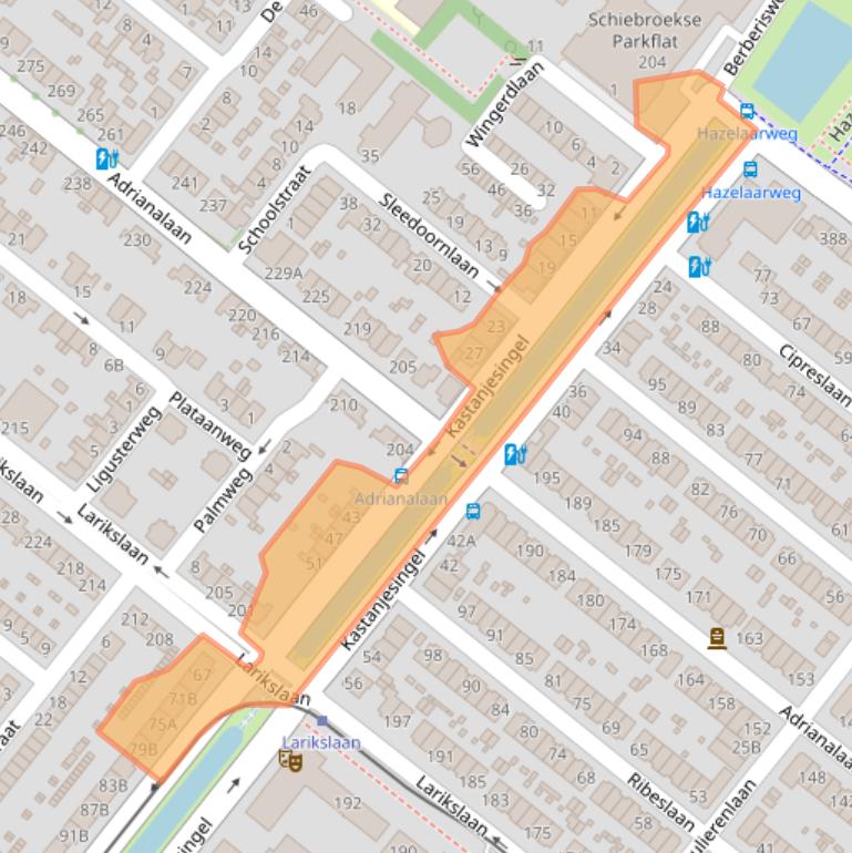 Kaart van postcodegebied 3053HG.