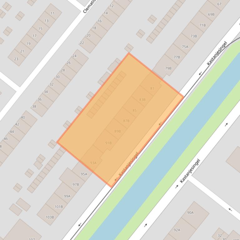 Kaart van postcodegebied 3053HH.