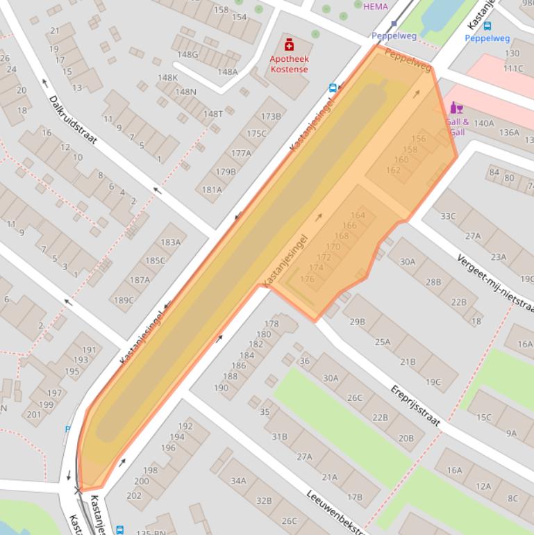 Kaart van postcodegebied 3053HR.