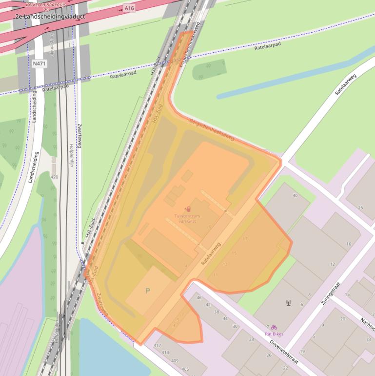 Kaart van postcodegebied 3053JP.