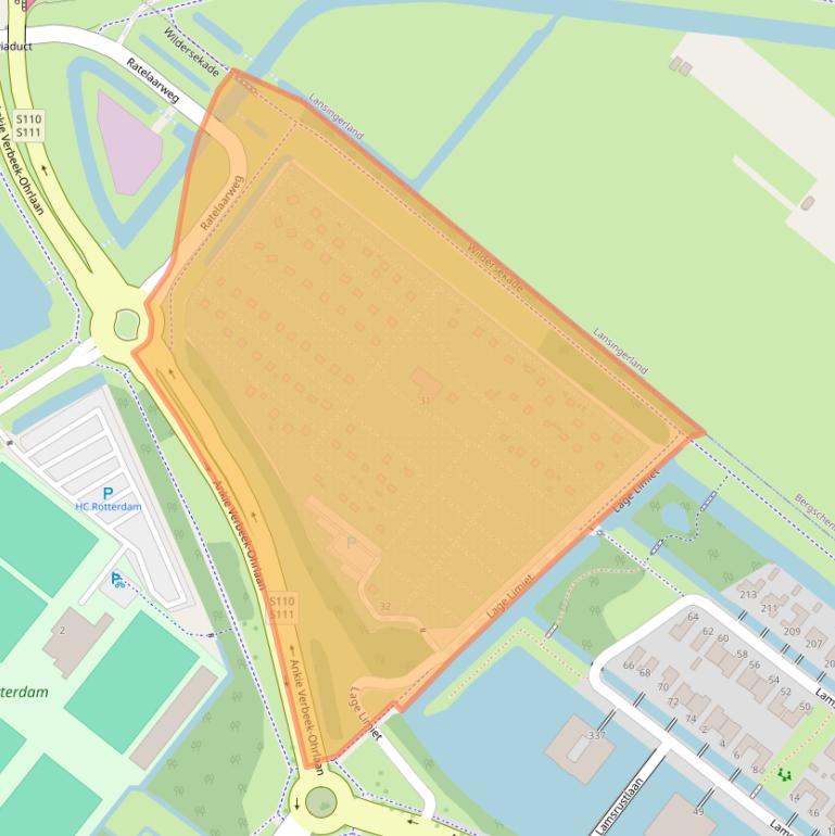 Kaart van postcodegebied 3053KD.