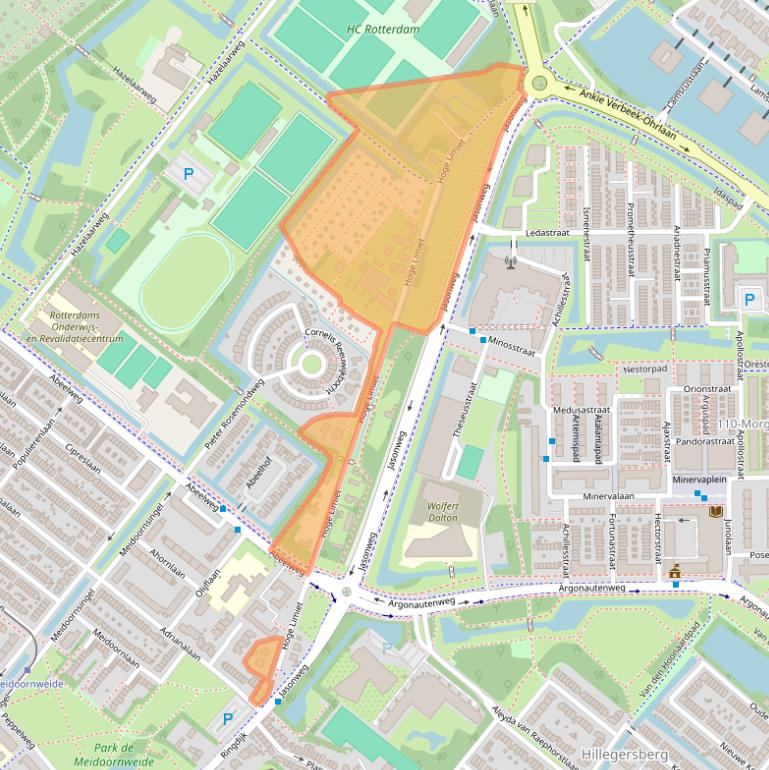 Kaart van postcodegebied 3053KT.