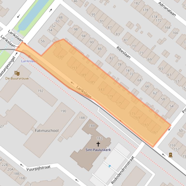 Kaart van postcodegebied 3053LB.