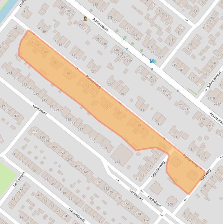 Kaart van postcodegebied 3053LP.