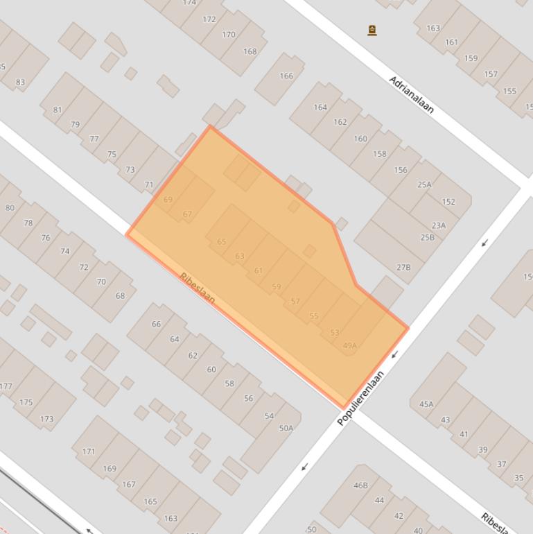 Kaart van postcodegebied 3053MK.