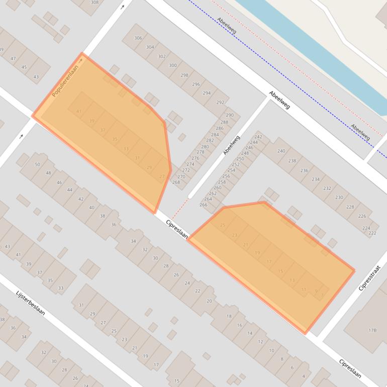 Kaart van postcodegebied 3053NA.