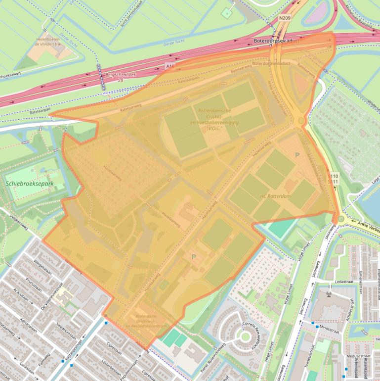 Kaart van postcodegebied 3053PM.